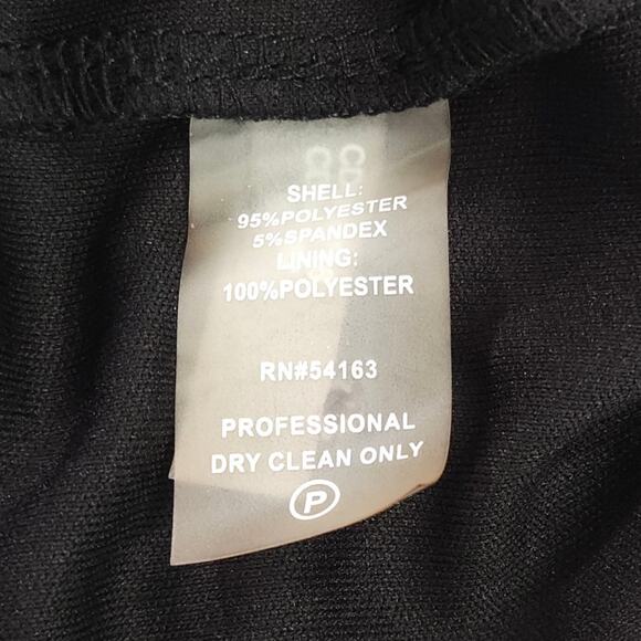 Calvin Klein Black Sleeveless Sheath Dress 2 Embellished Rhinestone Cocktail - Picture 6 of 10